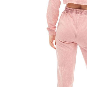 Pantalon de jogging d'hiver pour femme avec logo personnalisé, 100% coton, taille à cordon, autres, décontracté, vert plat, molleton de soie - Product Image 4