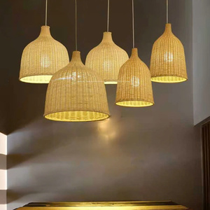 Rattan Pendant <b>Light</b> <b>Large</b> Wicker <b>Ceiling</b> <b>Light</b> <b>Shade</b> Round Shaped Bamboo <b>Light</b> Fixture - Product Image 5