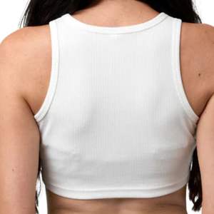 Womens Cropped Baby Tee <b>White</b> Stretch Cotton Lightweight Streetwear <b>Top</b> Clean Minimal Logo Slim Fit Design - Product Image 6