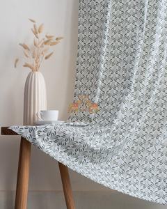 Juego de Cortinas de Algodón Sanganeri 100% Orgánico, Estampadas a Mano con Diseño Floral y Ondulado, para el Hogar - Product Image 4