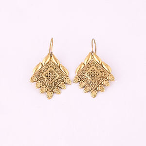 Stylish Floral Delight Brass Gold Plated Trendy Women's <b>Fashion</b> <b>Earrings</b> by Luxvory Jaipur India - Product Image 1