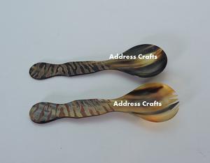 New Arrival Natural Horn Dinnerware Set Long Handle <b>Salad</b> Server Serving <b>Spoon</b> Fork Latest Kitchenware Eco-Friendly <b>Salad</b> Tools - Product Image 6