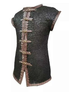 Chemise en cotte de mailles en acier doux médiévale authentique Hauberk Metal Armor Slaveless pour costume de reconstitution historique - Product Image 3