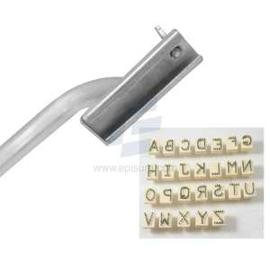 Marteau à tatouer standard en acier inoxydable avec manche en bois coloré, 1 rangée 4 chiffres |   Outils d'identification des animaux - Product Image 4