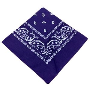 Bandanas carrés en coton 100% imprimés sur mesure, motifs unis et à pois, respirants, utilisables en toutes saisons, foulard en coton imprimé - Product Image 1