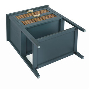 Mesita de noche de 2 cajones de estilo europeo moderno con luz LED, mesa auxiliar de ratán Natural para dormitorio, apartamento, sala de estar de Hospital - Product Image 2