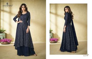 Alta calidad pesado Faux Georgette bordado vestido de novia Salwar traje inferior Dupatta mujeres indio estilo paquistaní ropa de fiesta - Product Image 3