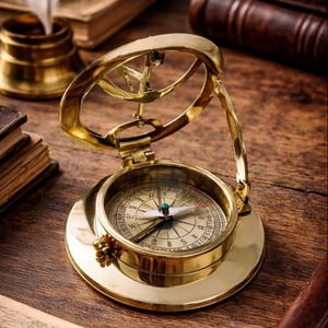 Collector Brass Nautical <b>Compass</b> Historical Maritime <b>Navigation</b> Relic Museum Quality Display - Product Image 1