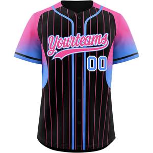Maillot de Baseball haute Performance chemise de Softball en tissu à mailles boutonnées pour jeunes Logo d'équipe brodé matériel à séchage rapide sergé USA - Product Image 3