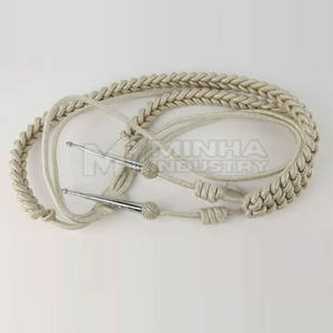 Venta al por mayor Cordones metálicos revestidos para el hombro Aiguillettes para vestido de uniforme ceremonial en color sólido - Product Image 2