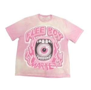 Grande taille conception personnalisée hommes été hauts à manches courtes couleur inversée vieux bord usé lavé longue longueur t-shirt - Product Image 3