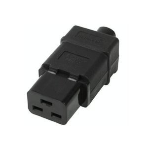 Black 3-Pin Female Travel <b>Adapter</b> <b>Universal</b> Wall Socket for Travel - Product Image 1