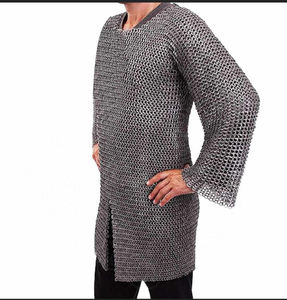 HAND MARICLES HM-4 Conjunto de armadura de camisa de malla medieval antigua, personalizado, chapado, tamaño completo, con logotipo impreso con efecto de moneda, étnico - Product Image 4