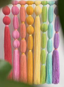 Macramé de Algodón Natural Hecho a Mano, Decoración de Pared Esférica, Arte Textil para Colgar en la Pared del Hogar, Sala de Estar - Product Image 4