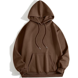 Sweat-shirts à capuche en coton épais de 250 grammes, coupe classique, pour jogging, avec broderies personnalisées, en polaire unie pour l'hiver, vente en gros - Product Image 2
