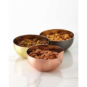 Bol de service poli en acier inoxydable de forme ronde de grande taille Bol en acier inoxydable brossé au design martelé - Product Image 3