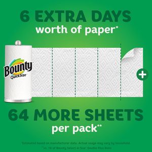 Bounty Quick-Size Toallas de papel, blanco, 12 Family Triple Rolls = 36 Rollos regulares - Product Image 2