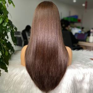 Raw HD pelucas delanteras de encaje personalizadas de hueso crudo pelo liso y cierre/Frontal con varios colores precio al por mayor - Product Image 3