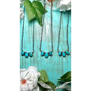 Collier Peggy Skeets Kingman en turquoise et argent sterling, cadeau pour toutes les occasions - Product Image 1