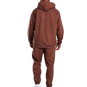 Ensemble survêtement personnalisé avec logo 3D en molleton épais de haute qualité, pantalon de survêtement et sweat-shirt, impression sérigraphique, impression en relief - Product Image 2
