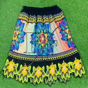 Jupe pour femme, style île du Pacifique, imprimé polynésien, taille haute, coupe trapèze, style micronésien, personnalisable - Product Image 1