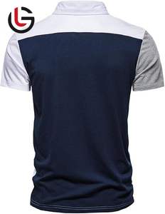 Maillot 100% coton pour hommes pour polos de golf 180 grammes de tissu tricoté poids plus grande chemise ample de taille personnalisée pour hommes - Product Image 6