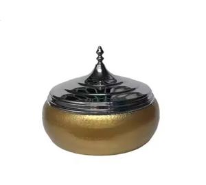 หม้อตุ๋นโลหะเคลือบทองดีไซน์เนอร์หม้อร้อนหม้อหม้อต้มน้ำคุณภาพสูงทนทานทำด้วยมือรูปทรงทันสมัย - Product Image 1