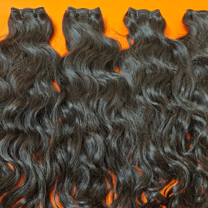 Extensions de cheveux humains Remy indiens vierges non traités 100% faisceaux de trame unique de vague naturelle de haute qualité temple indien du sud brut - Product Image 1