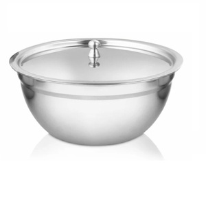 Casserole conique de luxe de haute qualité avec couvercle en acier inoxydable pour la cuisine et le service - Product Image 1