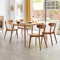 Chaise en Bois Moderne Nordique de Haute Qualité, Meuble de Maison, Chaises de Salle à Manger et de Restaurant en Bois Massif, du Producteur Vietnamien