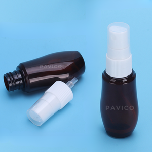 Venta caliente 30ml ámbar para botella de spray de plástico transparente Diseño marrón vacío para envases cosméticos Hecho en Vietnam - Product Image 5