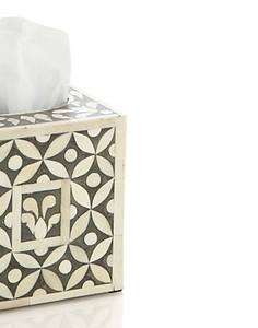 Elegante hecho a mano ecológico moderno hueso incrustaciones soporte de tejido de madera caja decorativa de lujo para sala de estar y oficina al por mayor - Product Image 5