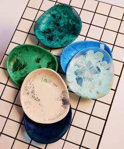 Bol à salade en résine écologique de qualité supérieure, fait main, avec design personnalisé pour une utilisation en fête - Product Image 2