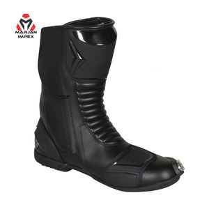 Motorcycle Racing <b>Boots</b> Leather Track Riding Footwear with Ankle Protection CE Standard Anti Slip Sole for Riders Pro Gear Rapid - Product Image 2
