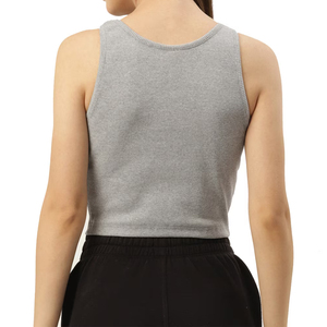 Precio al por mayor Nueva última llegada Mujeres Slim-Fit Crop Tank Top Logotipo personalizado de impresión de color sólido de algodón Crop Tank Top - Product Image 2