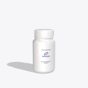 Pavico ขวดยาพลาสติก PET ขนาด100มล. รูปทรงกระบอกออกแบบได้เองขายส่งสำหรับบรรจุยาใช้ตัวอย่าง - Product Image 1