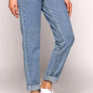 Pantalons en jean pour femmes, fabrication en usine, vente chaude, hiver, devant plat, vente en gros, 100% coton, écologique, respirant, haute qualité - Product Image 5