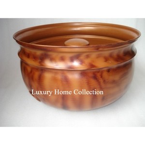 Latest Arrival Green Color Enamel Sticker Applied on Hose <b>Pot</b> Round Shape Garden Ware Handcrafted Design Flower <b>Pots</b> and Planter - Product Image 4