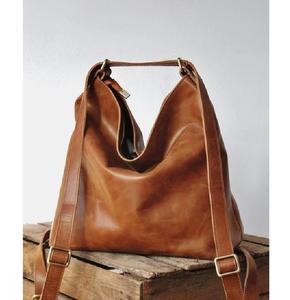 Look simple et chic sac Hobo en cuir véritable grand sac à main usage quotidien pour le travail de voyage bandoulière confortable - Product Image 4