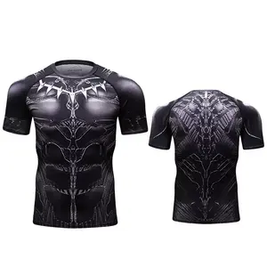 Hot Selling <b>Men's</b> Long Sleeve <b>Rash</b> <b>Guards</b> Custom Compression Gym Wear with Rush <b>Guard</b> for Martial Arts - Product Image 4