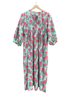 Vestido de Verano Estampado a Mano |   Vestido de Algodón |   Estampado Floral |   Hecho a Mano - Product Image 5