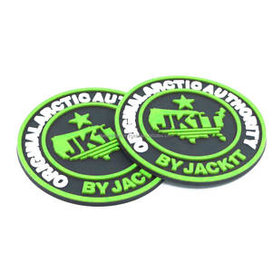 Patchs en caoutchouc PVC souple de haute qualité Logo imprimé personnalisé Badges en caoutchouc Accessoires de mode Badges en caoutchouc Pvc tissu sergé - Product Image 5