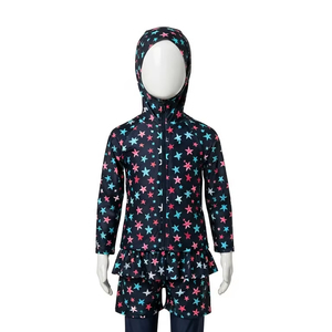 Traje de Baño Modesto para Niños, Tela de Poliéster de Secado Rápido, Elástico, Cómodo, Protección Solar, para Playa, Piscina, Deportes Acuáticos, Venta al por Mayor - Product Image 1