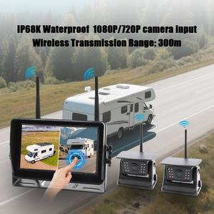 <span class=keywords><strong>Kit</strong></span> de caméra <span class=keywords><strong>sans</strong></span> <span class=keywords><strong>fil</strong></span> portable Écran tactile 7 pouces Base magnétique solaire Caméra pour camion lourd Excavatrice <span class=keywords><strong>Remorque</strong></span> AHD 1080p - Product Image 4