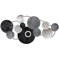 Décoration murale noir et blanc pour salon décoration murale en métal feuille Art mural œuvre moderne pour pendaison de crémaillère chambre salle à manger