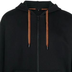 Sweat à capuche zippé premium pour homme, uni, teinture unie, service OEM, polaire d'hiver, séchage rapide, respirant, faible MOQ, prix de gros - Product Image 6