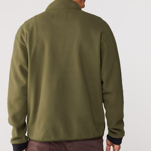 Sudadera de punto con cremallera y cuarto de lana transpirable personalizada, jersey de lana de la mejor calidad, suéteres de algodón 100% para hombre - Product Image 3