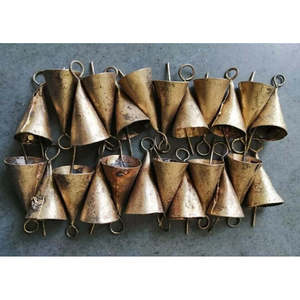 Recycled Iron Rustic Jingle <b>Bells</b> Cone Shape Craft Tools & Supplies 1.75 Inches Lot - Product Image 3