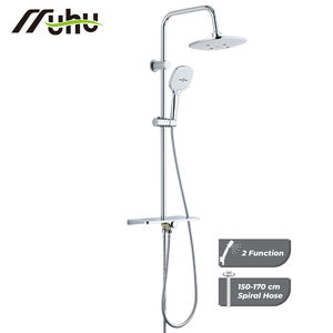 Rust Resistance Stainless Steel Bathroom <strong>Shower</strong> Kit Thermostatic <strong>Rainfall</strong> Adjustable Chrome <strong>Shower</strong> <strong>Head</strong> System <strong>with</strong> <strong>Hose</strong> - Product Image 4
