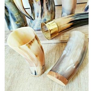 Authentique coupe en corne de viking, écologique, religieuse, artisanale en Inde - Product Image 3